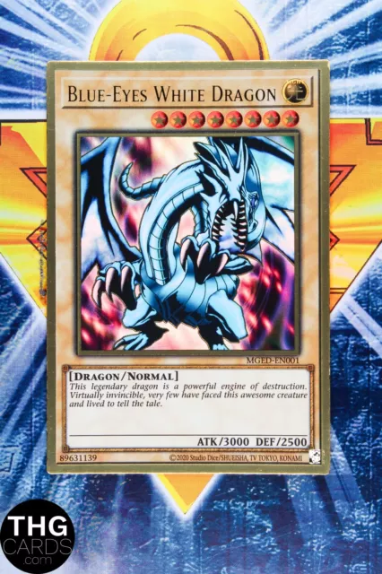 Blue-Eyes White Dragon MGED-EN001 1st Edition Premium Gold Rare Yugioh Card