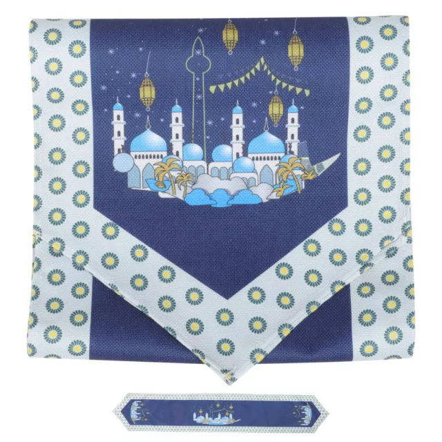 Linen Table Cloth Ramadan Dining Tablecloth Eid Al-Fitr Runner