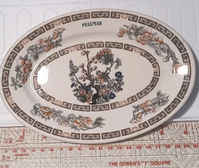Syracuse China Pullman Railroad INDIAN TREE 8 1/4” Platter Serve Tray EXCL COND.