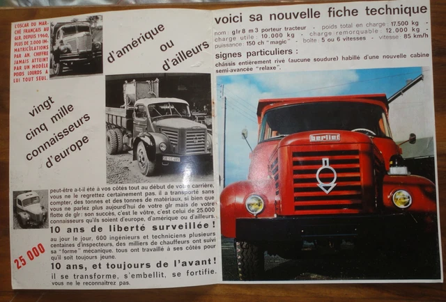 Catalogue Publicitaire Vintage - Camion Berliet GLC 6R B26 - Occasion