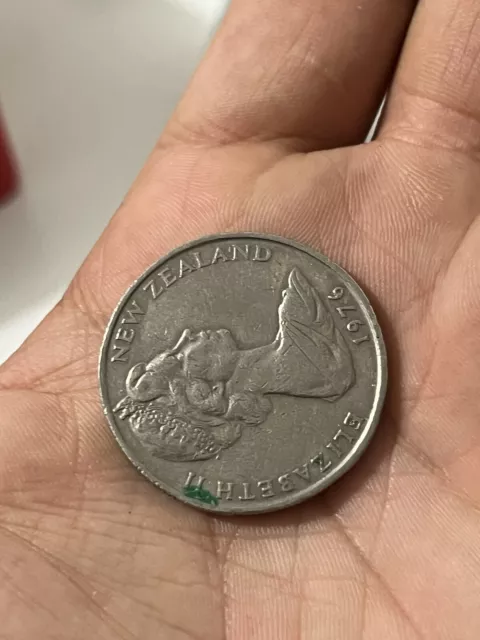 One 50 cents coin New Zealand 1967 Queen Elizabeth II