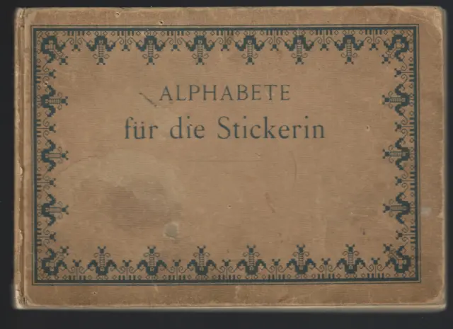 DMC c. 1905 Alphabet for the Embroidery German Book Letters Patterns Transfers