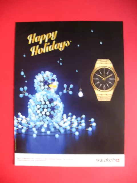 Publicite De Presse Swatch Montre Happy Holidays Ad 2015