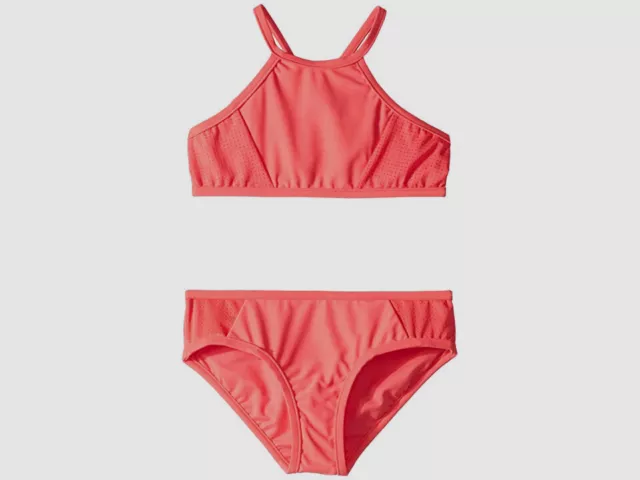 $123 Seafolly Kids Summer Essentials Apron Tankini Pink Swimwear Set AUS size 8