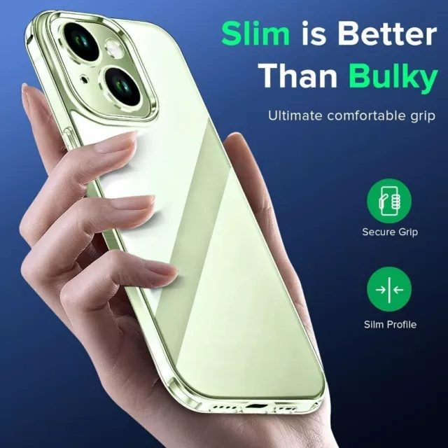 Case For iPhone 15 14 13 XR 11 12 Pro Max 7 CLEAR Gel Shockproof Silicone Cover 3