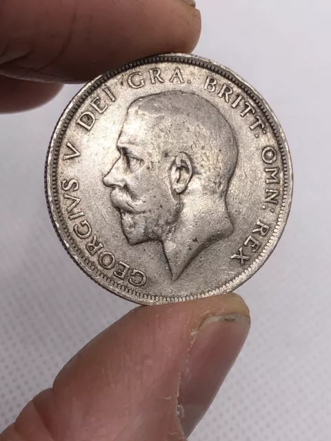 1917 - George V Sterling Silver Half Crown