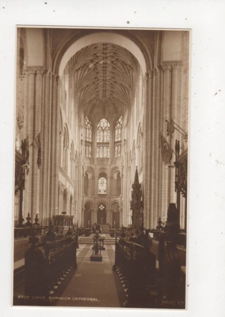 Chor Norwich Kathedrale Vintage Postkarte 576a
