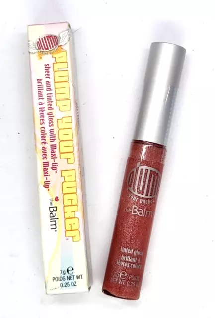 The Balm Plump Your Pucker Sheer Tinted Lip Gloss Ruby My Grapefruit 7 G New