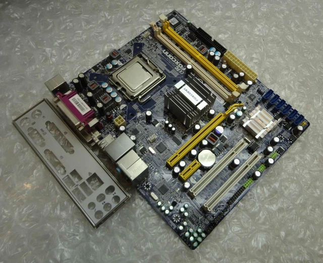 GENUINE FOXCONN G43MX Socket LGA 775 Motherboard with CPU & Backplate