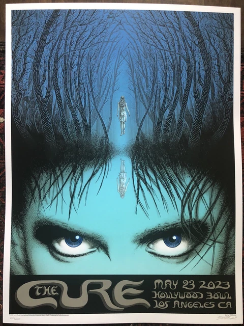 The Cure Hollywood Bowl Emek Poster 5/23 sold out 420/2000. Smoke number! RARE The Cure Hollywood Bowl Emek Poster 5/23 sold out 420/2000. Smoke number! RARE