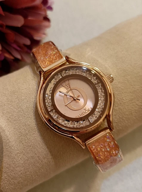 Excellanc Orologio Donna Quarzo Con Cinturino Metallo E Strass - Bracciale A Maglie