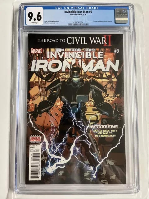 Invincible Iron Man #9 CGC 9.6 Key 1st Full Appearance Riri Williams Marvel 2016