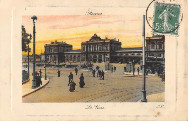 Cpa 51 Reims La Gare