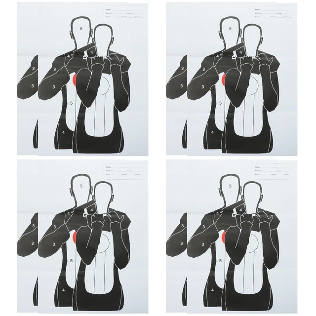 8 Sheets  of Clearly Printed Lasting Widely- Target Paper for Policeman