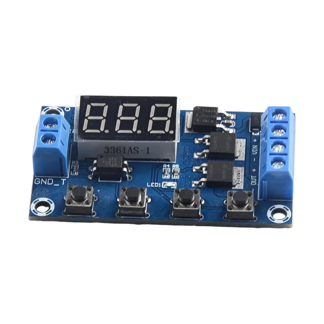 Modulo Automazione Domestica Con Display LED Modulo Relè Timer Digitale Con Display LED - Per Automazione Domotica 12V DC, Controllo Ritardo Interruttore Interruttore Timer Display LED