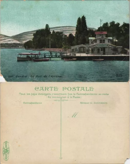 Ansichtskarte Genf Genève Genève Le Port de l'Ariana 1910