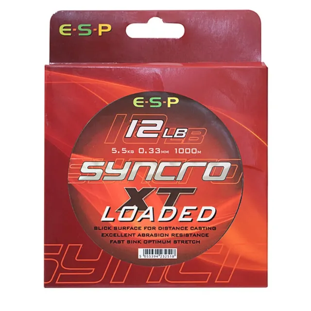 ESP Syncro XT GELADENE Rollenlinie 12 Pfund Karpfenangeln schnelles Spülen Entfernung Gießstange