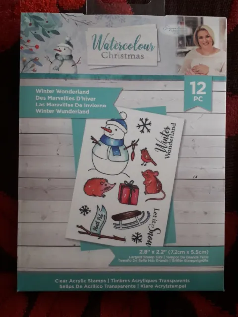 Crafter's Companion - Watercolour Christmas Stamps - Winter Wonderland. New.