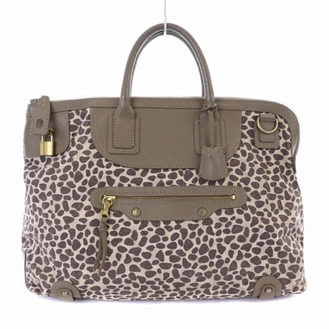 Tofu Roadstone Loadstone Tote Bag Handbag Leopard Print Warbler Tea Brown /In Os
