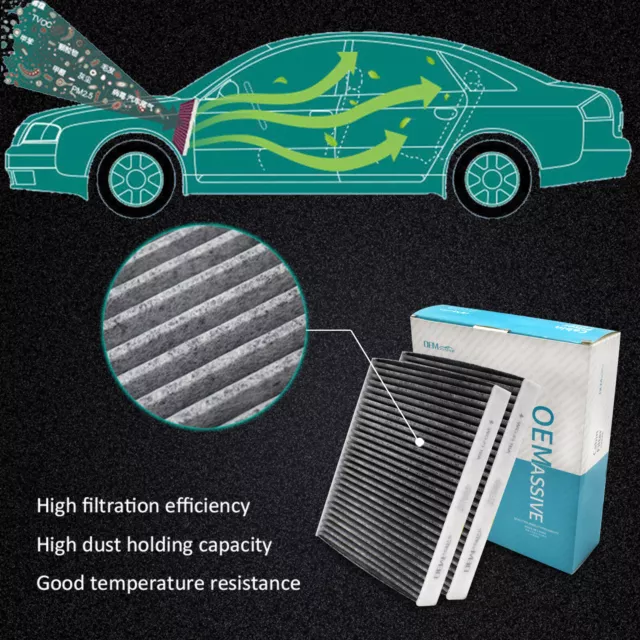 X2 Pollen Cabin Air Filter For Alpina B5 B6 B7 D5 BMW 5 6 7 Series 535i 640i M6 3