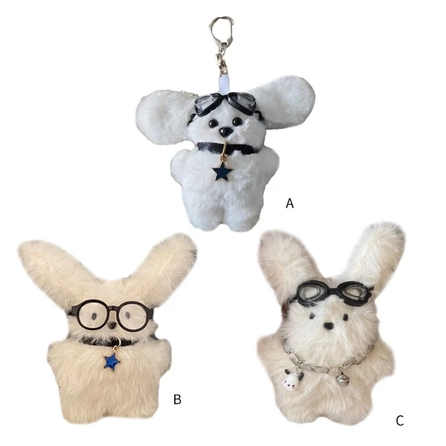 Pilot Long-Haired Rabbit Cute Dolls Bag Keychain Niche Plush Keys Chain