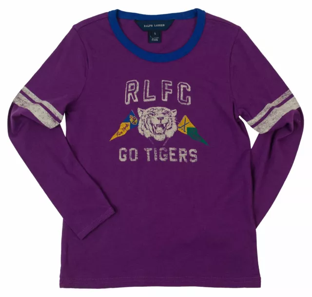 Ralph Lauren Childrenswear Girls' 7 16 Lightweight Long Sleeve Tiger Sport Tee