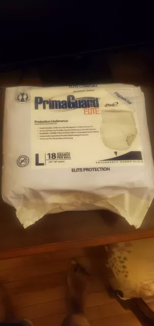 Size Large protective underwear adult diaper 4  packs of 18 PrimaGuard Elite