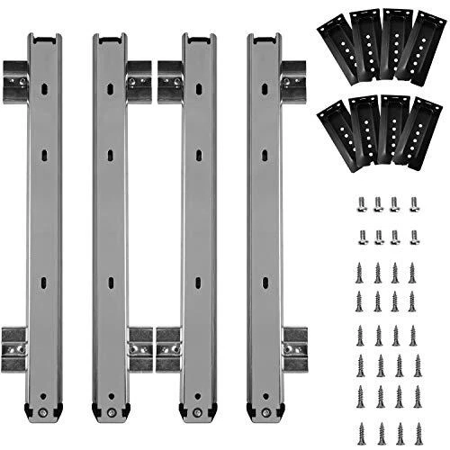 Keyboard Slide KINJOEK 14 Inch 4 PCS Heavy Duty Ball Bearing Slides Computer ...