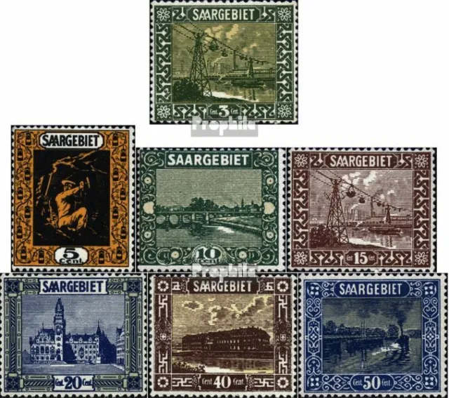 Saarland 84-88,91-92 gestempelt 1922 Landschaftsbilder (III)
