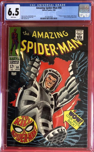 Amazing Spider-Man #58 CGC 6.5 Spider Slayer, Ka-Zar & Zabu Appearance Marvel