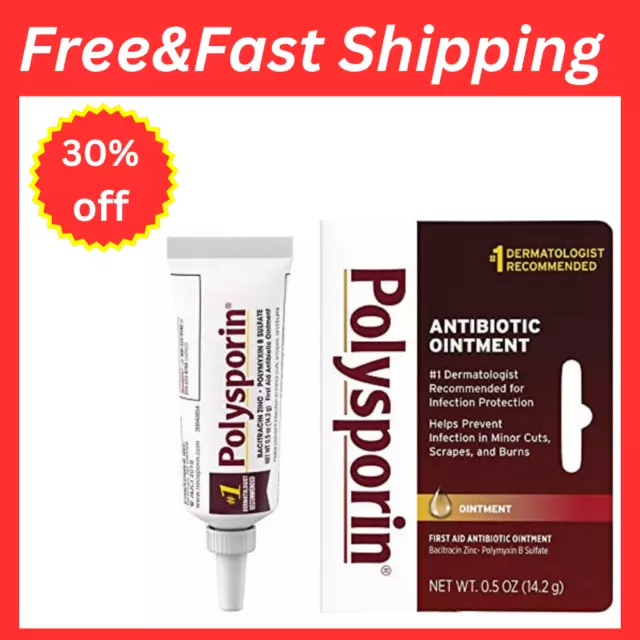 polysporin First Aid Topical antibiotic ointment for infection protection 0.5 oz