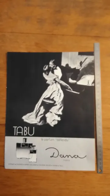 ANTIQUE ADVERTISEMENT PUB ADVERT 60's Perfume dana Tabu