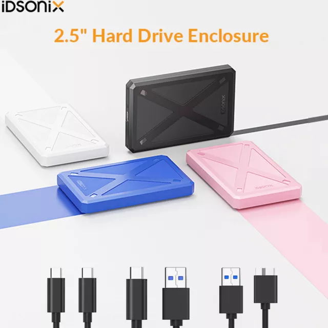 iDsonix USB Type C to 2.5 inch SATA HDD SSD Drive External Enclosure 5Gbps Case 3