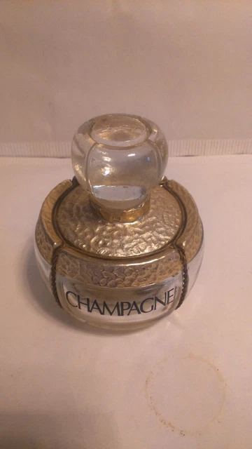 Joli Bouchon Ancien En Verre Bleu – Pour Carafe, Flacon – Style Saint Louis – Objet Déco Vintage