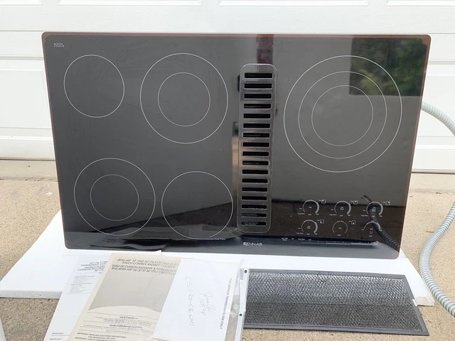 NEW Jenn Air 36" Electric Black Glass Cooktop Downdraft 5 Burners - JED4536WB02 NEW Jenn Air 36" Electric Black Glass Cooktop Downdraft 5 Burners - JED4536WB02
