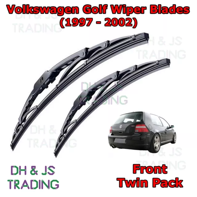 97-02 For VW Volkswagen Golf Mk4 Front Wiper Blades Window Windscreen Set Wipers