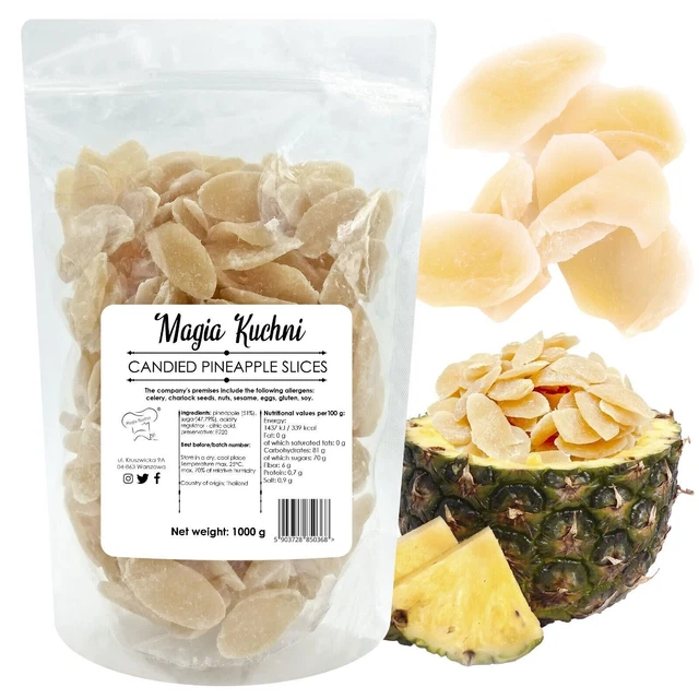 Hojuelas De Piña Confitadas Secas