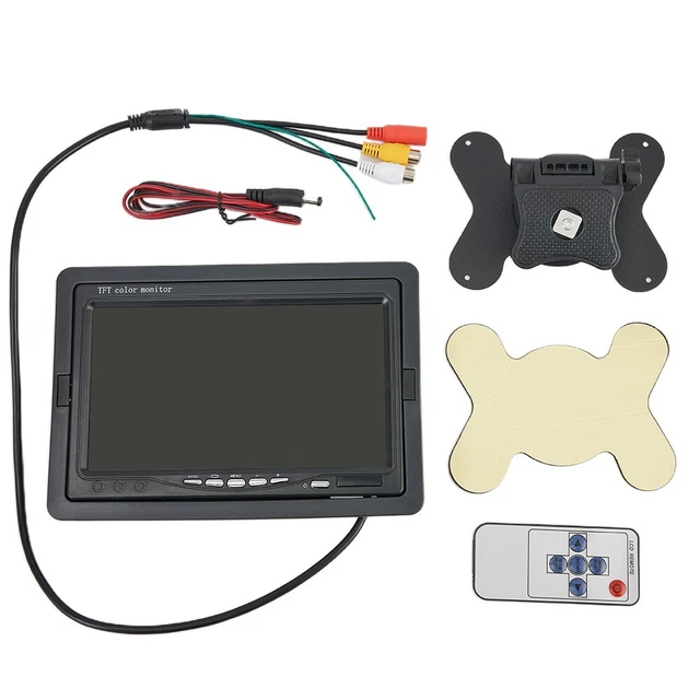 Monitor auto 7"" 800 x 600 schermo HD nero accessori sicurezza