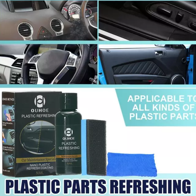 CAR PLASTIC REVITALIZING Coating Nano Plastic parts Refurbish NEW 30/50ML  I9X9 $7.29 - PicClick AU