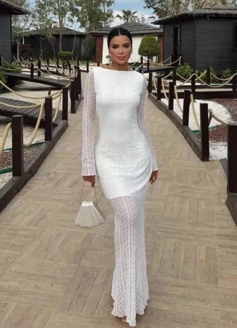 ZARA LACE MIDI Dress With Low-Cut Back Ecru Ss24 Size S Ref. 3564/073 42.30 - PicClick UK ZARA LACE MIDI Dress With Low-Cut Back Ecru Ss24 Size S Ref. 3564/073 42.30 - PicClick UK