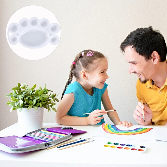 5 piezas bandeja de pintura de plástico para niños niños pintura hágalo usted mismo proyecto de arte artesanía