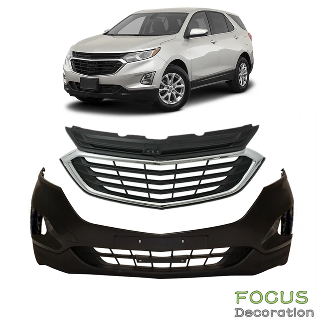 FOR 2018 2019 Chevy Equinox Front Bumper Cover & Front Upper And Lower