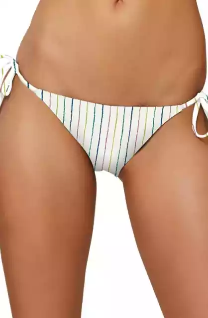 O'Neill VANILLA Bridget Stripe Side-Tie Cheeky Bikini Swim Bottom, US Small