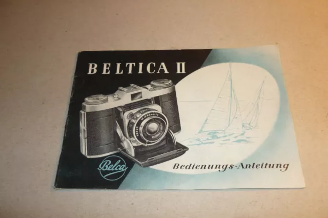 Manual de instrucciones - Descripción de cámara antigua Belca - Beltica II