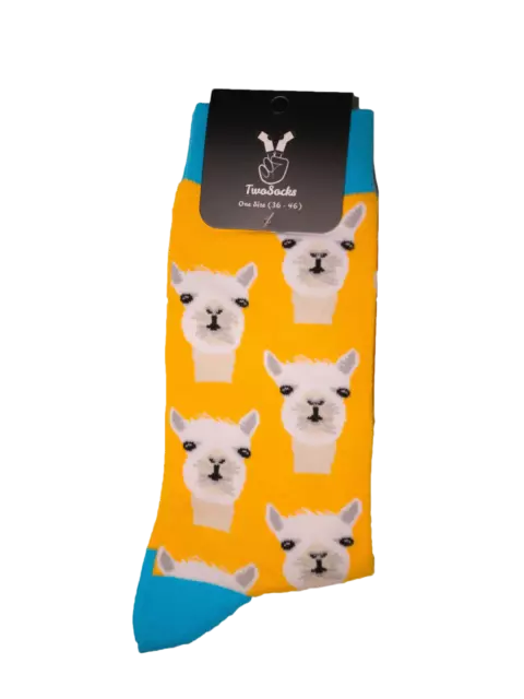 TwoSocks lustige Socken Damen Herren Socken mit Motiv Alpaka, Hund, Eule, Panda