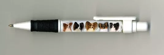 Papillon Dog Design Retractable Acrylic Ball Point Pen Ideal Gift by Starprint
