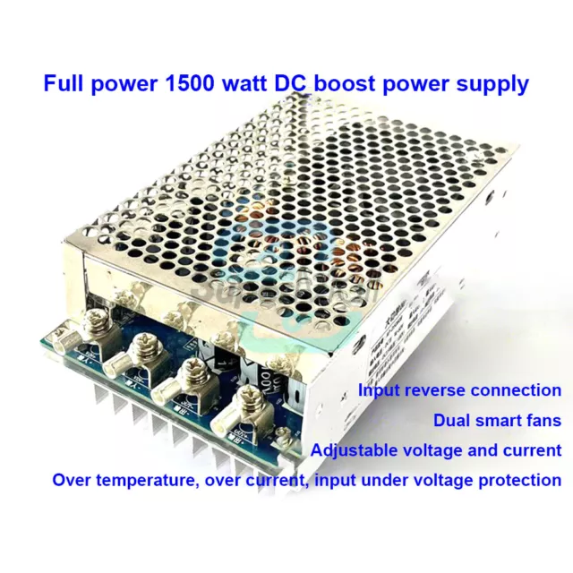 DC-DC 1500W Step Up Module Vehicle Boost Power Supply Module 12V-48V to 24V-70V