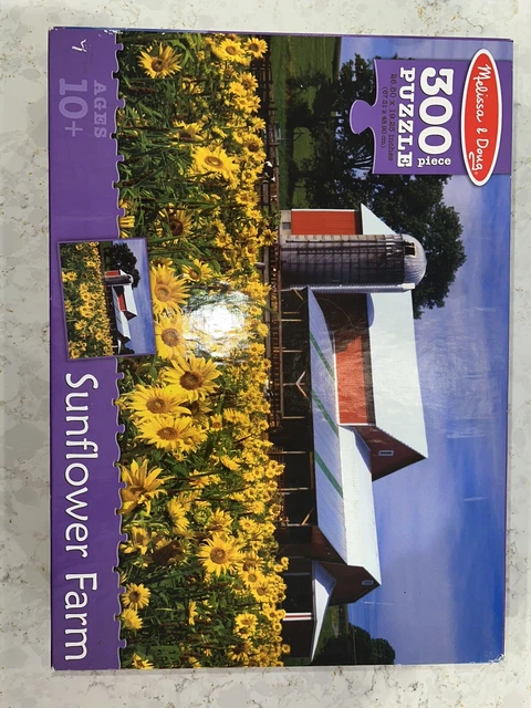 New Melissa & Doug 300 Piece Jigsaw Puzzle Sunflower Farm Ages 10+