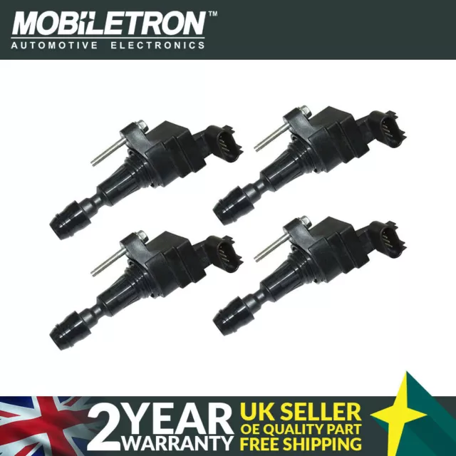 4 Pack of Mobiletron CG-33 Ignition Coil for Saab 9-3 9-3X 9-5