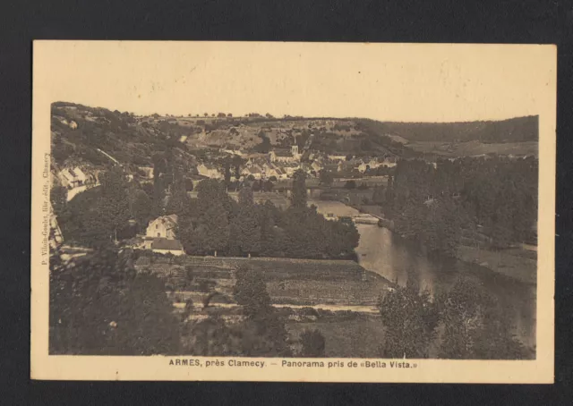 ARMES prés de CLAMECY (58) VILLAS & EGLISE en BORD DE L'YONNE vu de BELLA VISTA